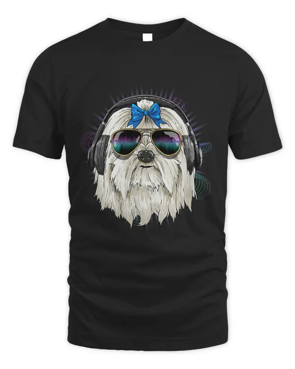 Music Maltese Dj With Headphones Musical Dog Lovers 541