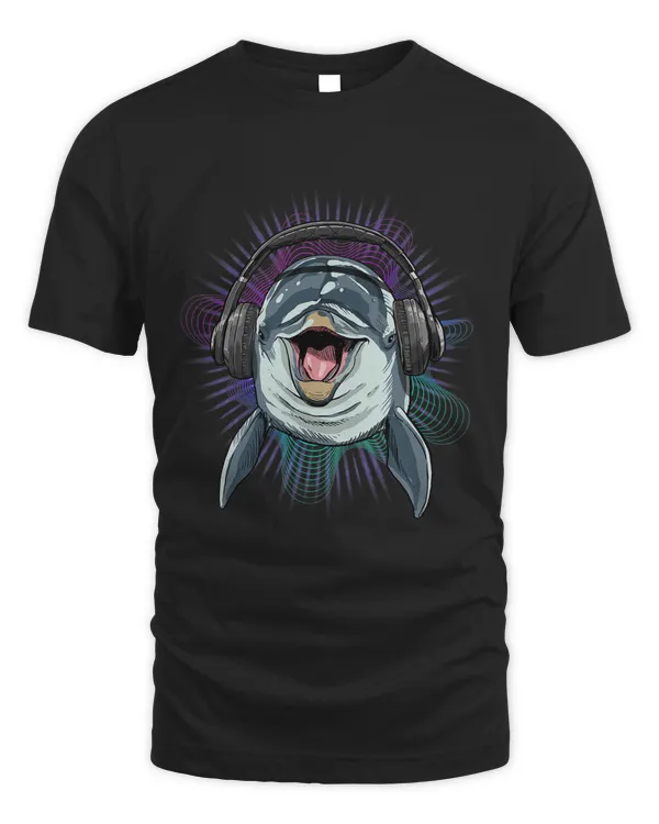 Music Dolphin Dj With Headphones Musical Dolphin Lovers 592