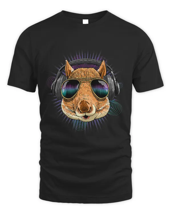 Music Squirrel Dj With Headphones Musical Squirrel Lovers 589
