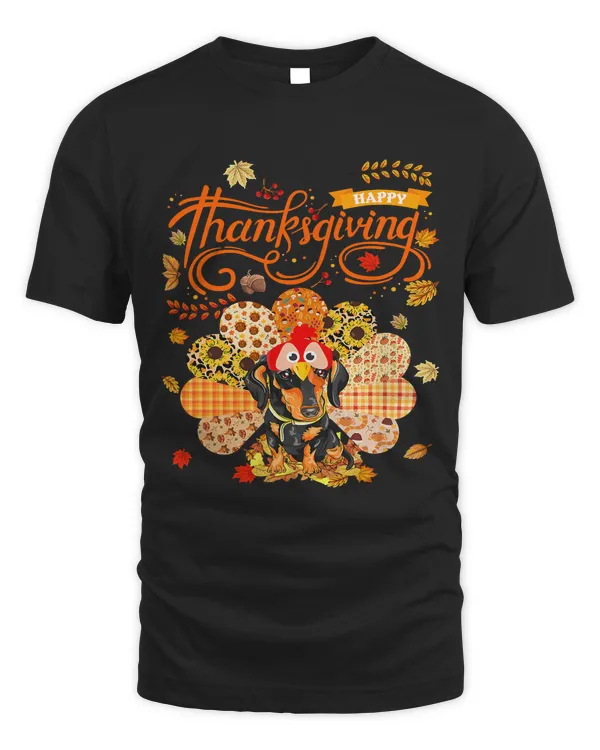 Dachshund Dog Autumn Fall Pumpkin Truck Mappe Thanksgiving322