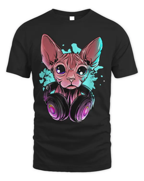 Music Lover Sphynx Cat Kitten Hairless Cat Feline Cat Lover34