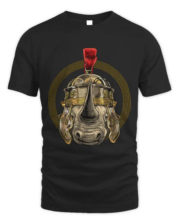 Rhinoceros in Roman Helmet Centurion Legionnaire Rhino Lover 237