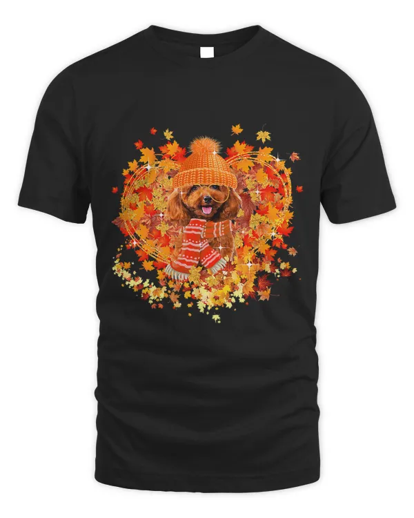 Poodle Dog Autumn Fall Pumpkin Truck Mappe Thanksgiving239