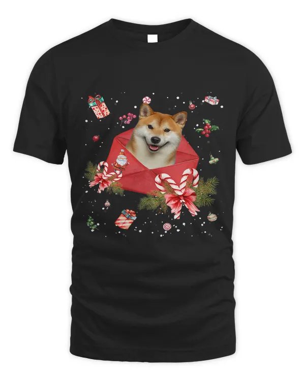 Shiba Inu In Christmas Card Ornament Pajama Xmas390