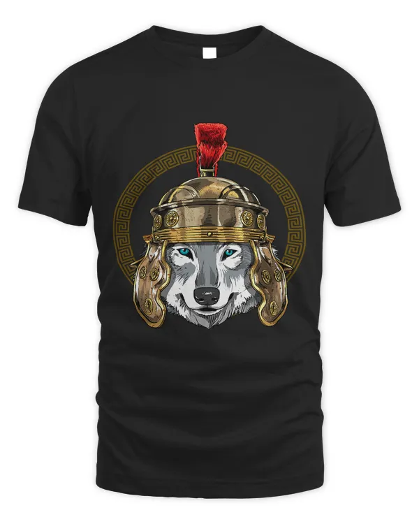 Wolf in Roman Helmet Centurion Legionnaire Wolf Lover 59