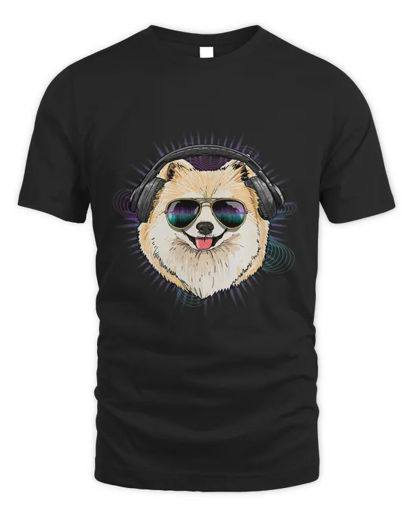 Music Pomeranian Dj With Headphones Musical Dog Lovers 540
