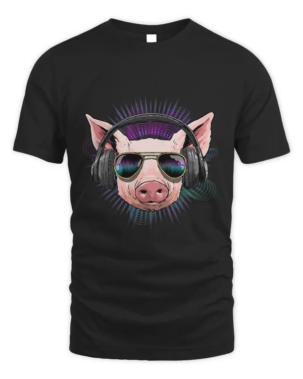 Music Pig Dj With Headphones Musical Pig Lovers 585