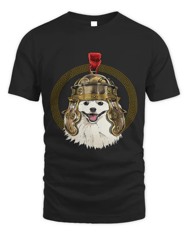 American Eskimo in Roman Helmet Centurion Legionnaire Dog 232