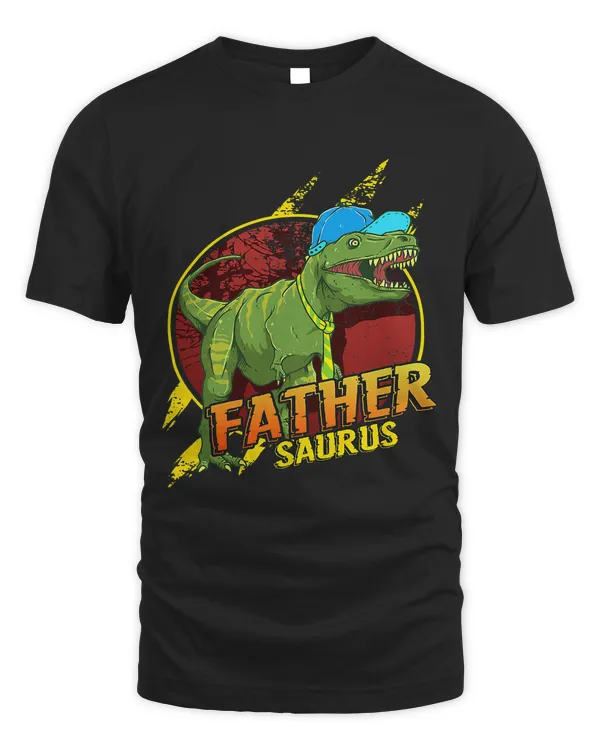 Fathersaurus Cool TRex Shirt Father Dinosaur 35