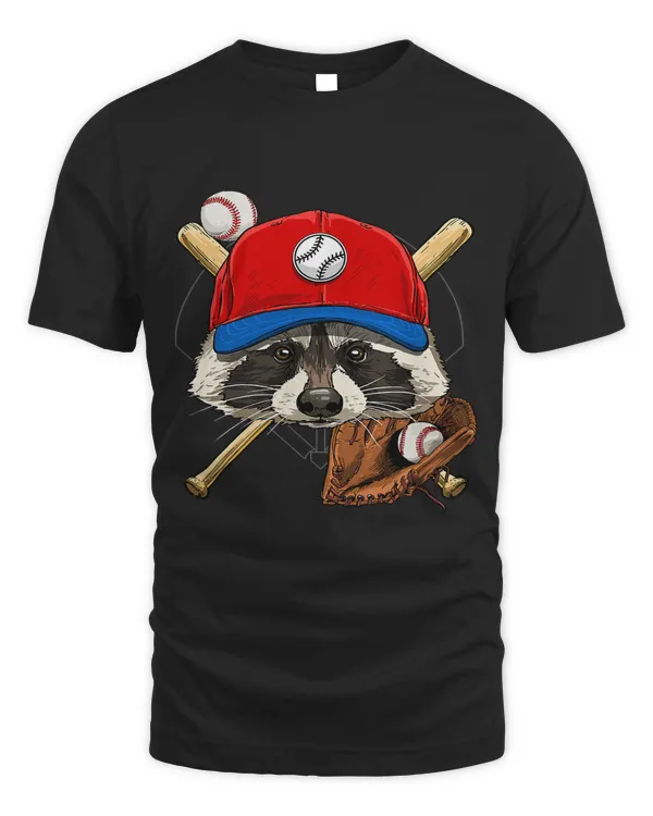 Raccoon Baseball Raccoon Lovers Baseball Player 117