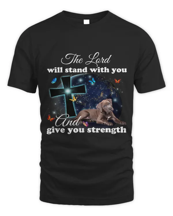 American Pit Bull Dog The Lord Will Stand With You Christian191