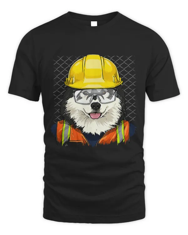Alaskan Malamute Construction Worker Alaskan Malamute Dog 234