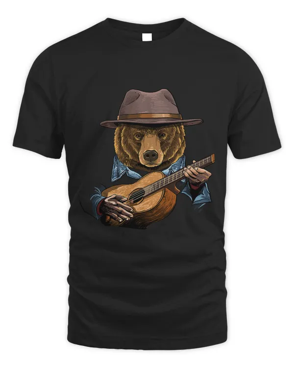 Acoustic Guitar Bear Guitar Player Animal Guitarist 267