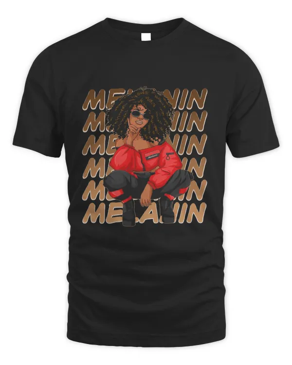 Womens Melanin Hair Queen Cute Black Girl Gift