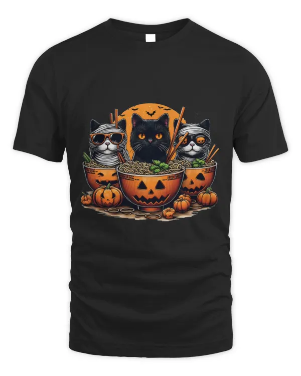 Cute Cat Spooky Cats In Ramen Jack O Lantern Bowl Halloween Cat Mummy Cute Cat Spooky Cats In Ramen Jack O Lantern Bowl Halloween Cat Mummy