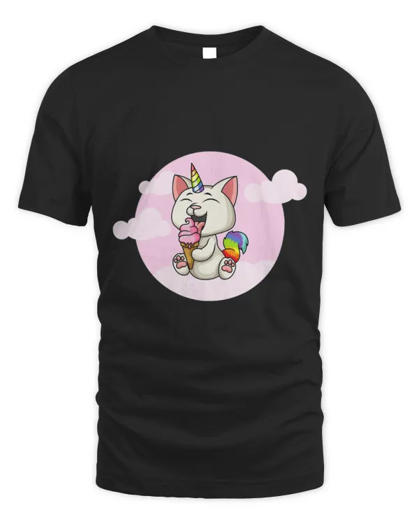 Cute Cat Unicorn Cat Eating Ice Cream Unicorn Pajama For Girls 2 Cute Cat Unicorn Cat Eating Ice Cream Unicorn Pajama For Girls 2