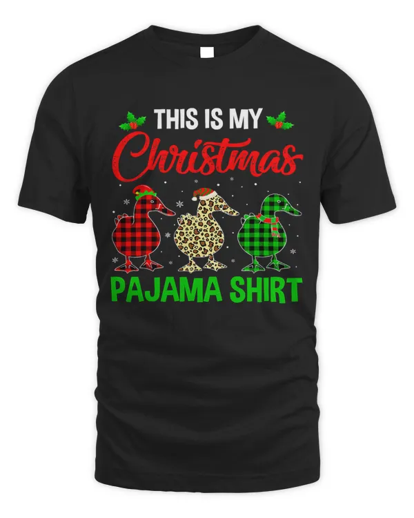 Duck Christmas Tree Lights Funny Animals Xmas Pajama 54