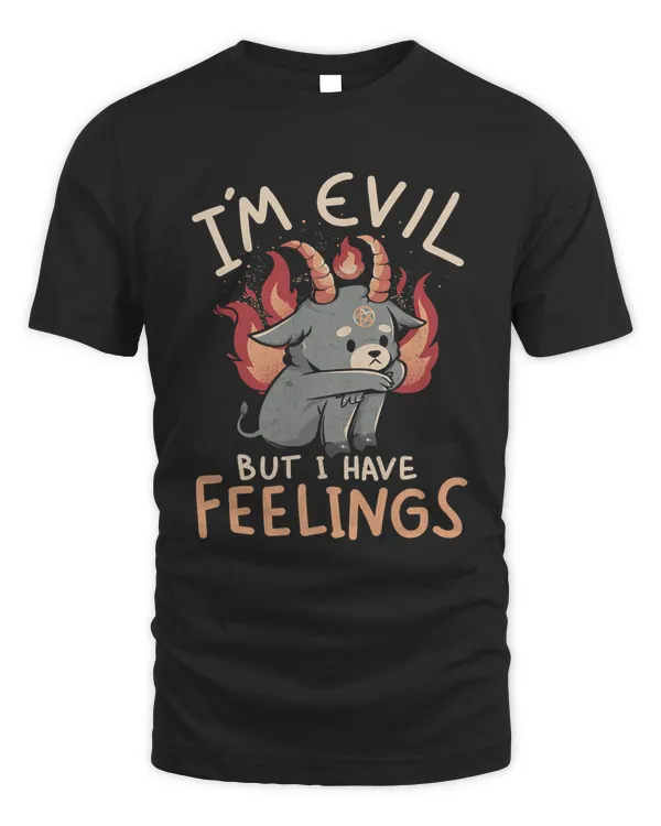 Baphomet Im Evil But I Have Feelings Funny Satanic Goat557