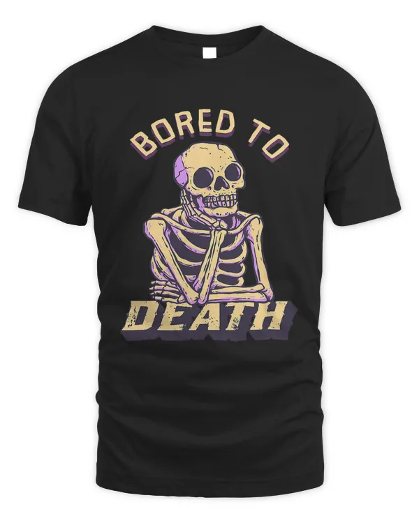 Bored To Death Funny Pastel Goth Skeleton Emo Punk Gothic 371
