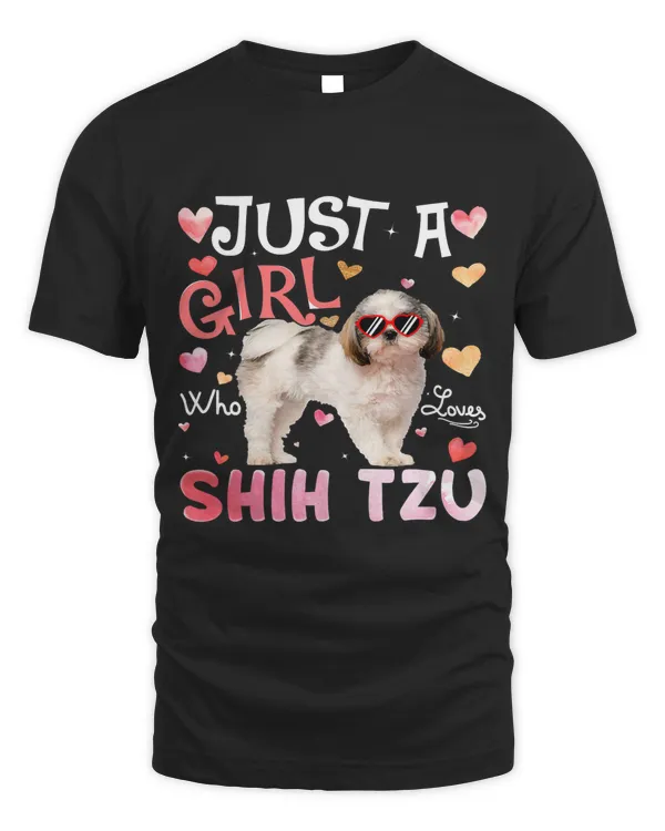 Just A Girl Who Loves Shih Tzu Girls Dog Lover216