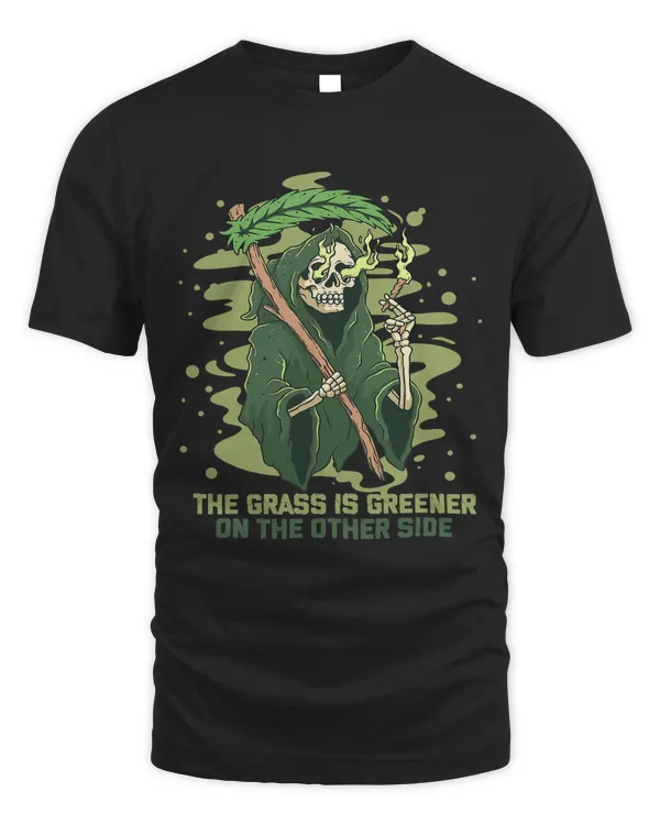 Grass Is Greener Grim Reaper Marijuana Smoker 420 Halloween52