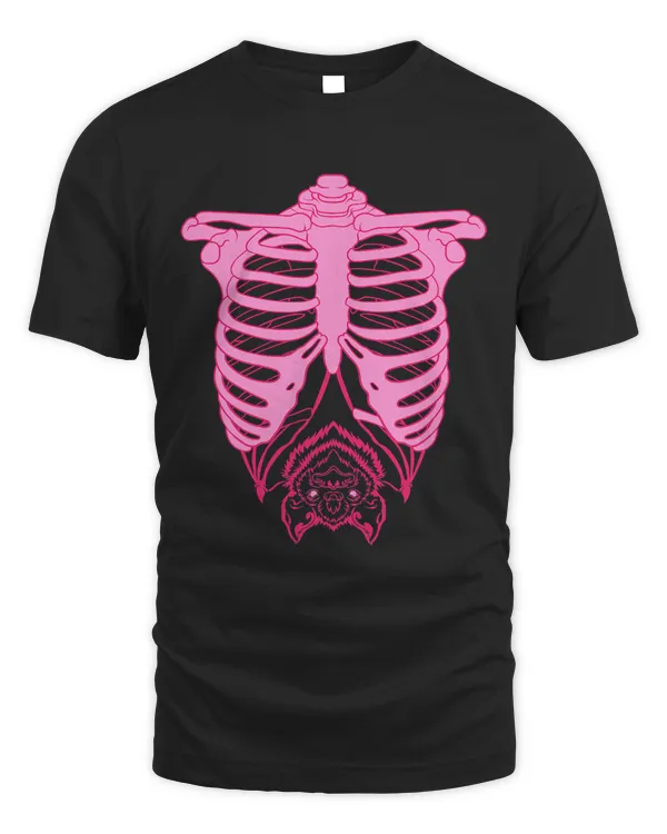 Skeleton Rib Cage with Bat Nu Goth Pastel Goth Aesthetic 83