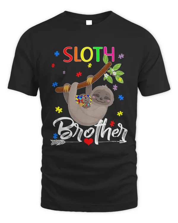 Sloth Autism Awareness Cute Sloth Puzzle Piece Brother