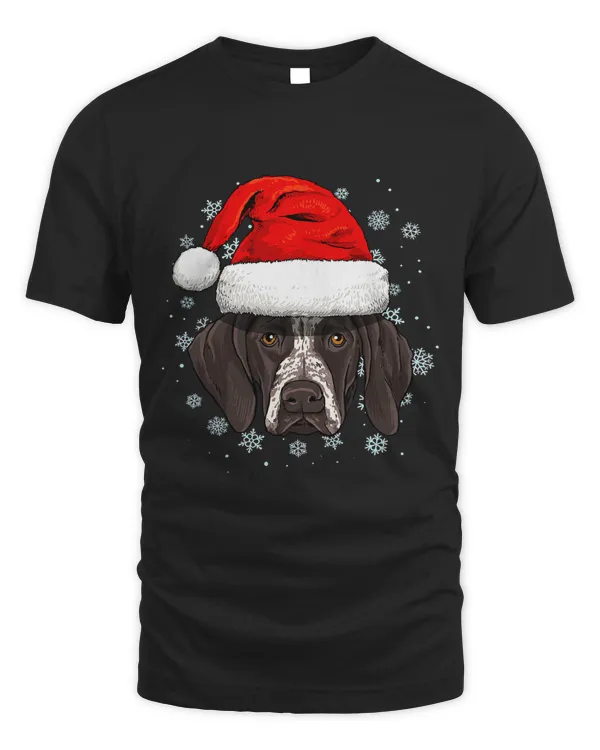 German Shorthaired Pointer Dog Christmas Santa Clause Xmas357