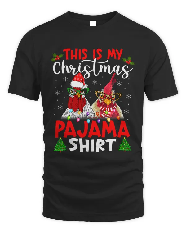 This Is My Christmas Pajama Chicken Lover Xmas Light Holiday366