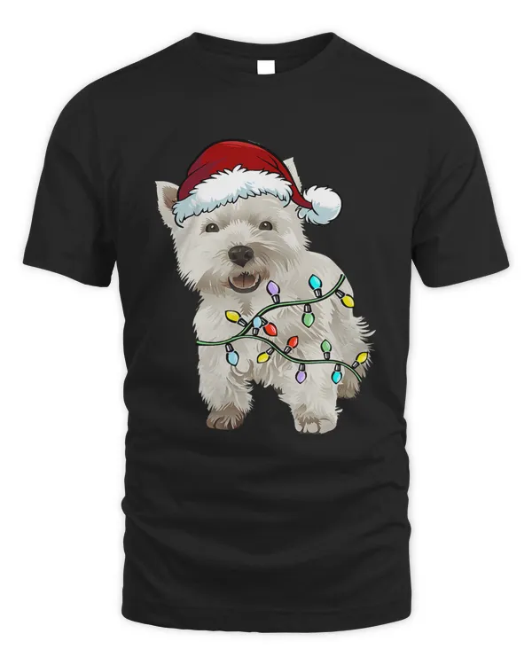 West Highland Terrier Santa Christmas Tree Lights Xmas11