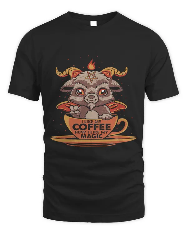 I Like My Coffee How I Like My Magic Goth Baphomet Satan 431