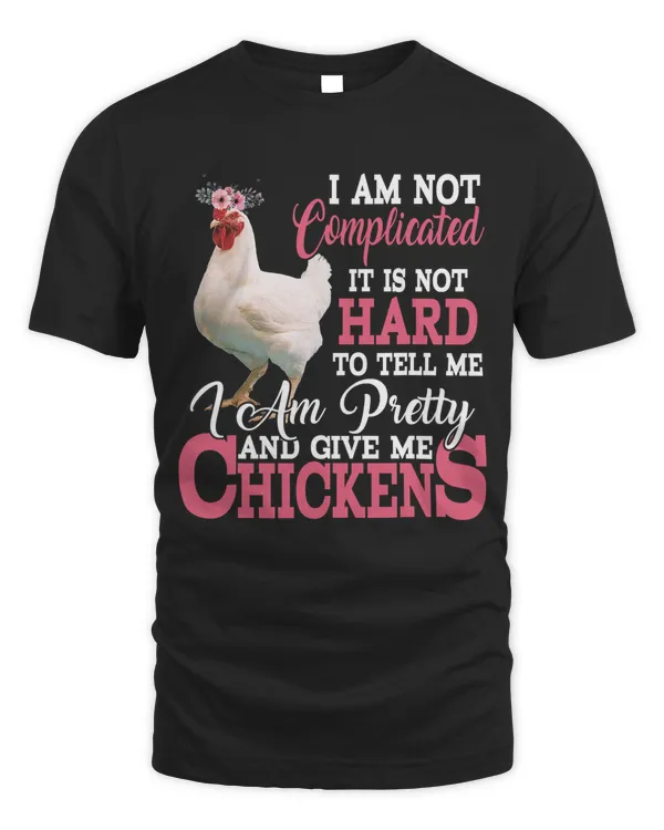 Chicken Im Pretty And Give Me Chickens Funny Floral Chicken Farmer