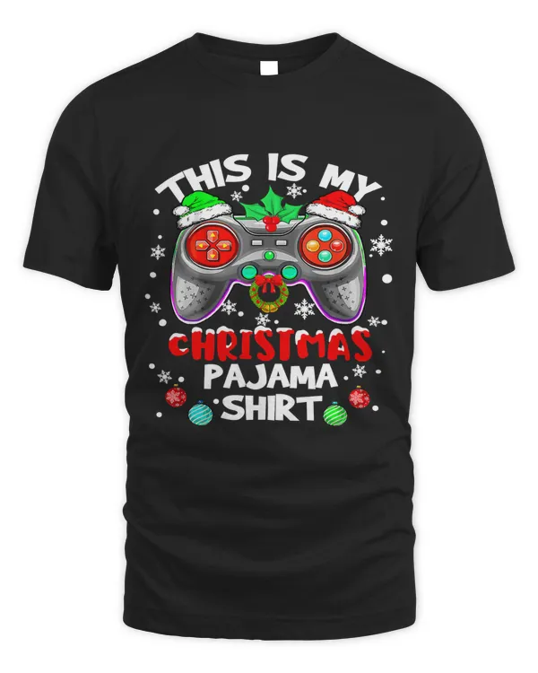 Xmas Santa Hat Video Game Funny This Is My Christmas Pajama119