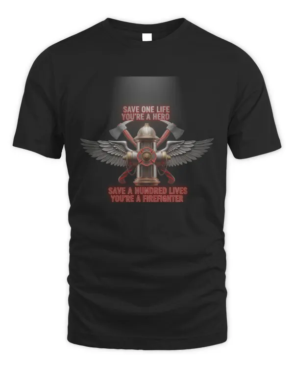Save One Life You're A Hero Save A Hundred Lives You're A Firefighter T-Shirt