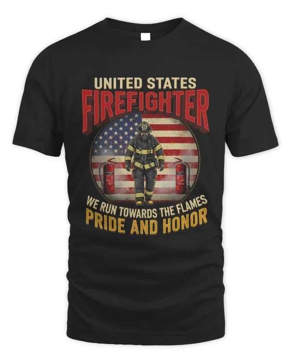 United States Firefighter Pride And Honor T-Shirt