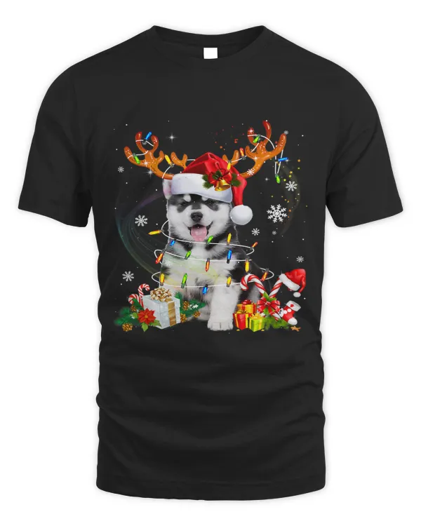 Siberian Husky Christmas Tree Light Pajama Dog Xmas 362