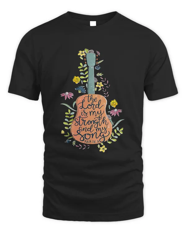 The Lord Is My Strength And My Song Guitar Flowers Christian