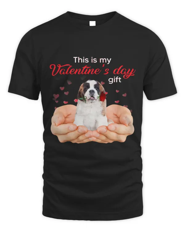 Cute Saint Bernard This Is My Valentines Day Pajama