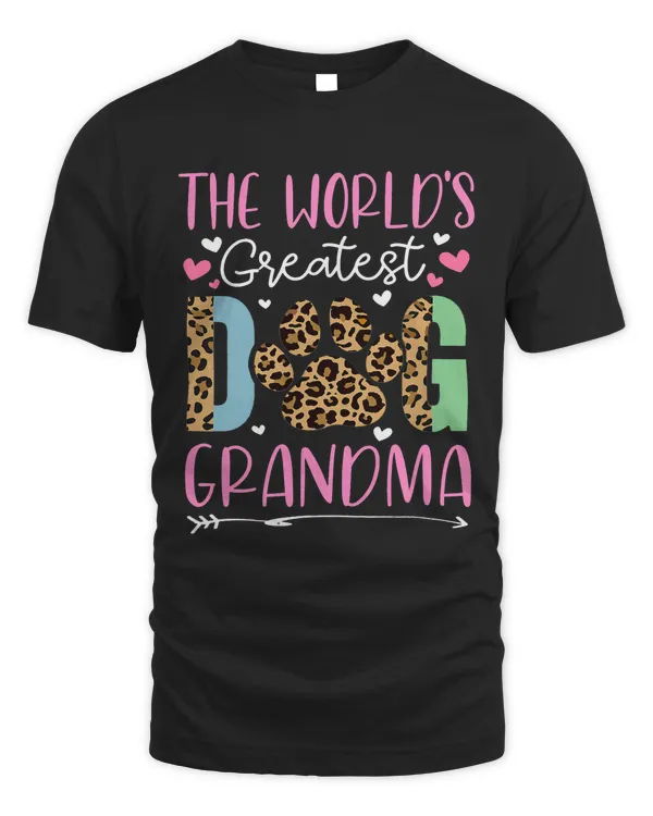Funny Saying Best Dog Grandma Ever Puppy Grandmother Leopard