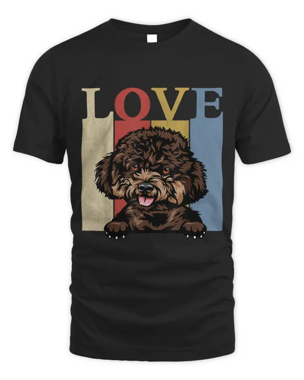 I Love My Poodle Dog Retro Vintage 60s 70s Dog Lover