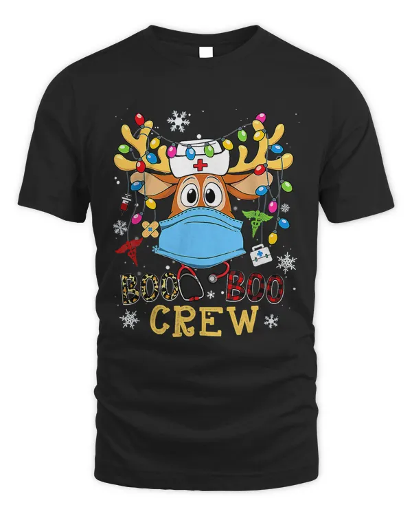 Christmas 2022 Boo Boo Crew Reindeer Nurse Leopard Plaid Red 89