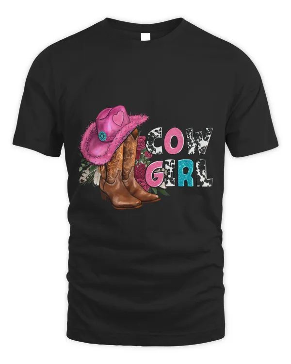 Floral Pink Cowgirl Boots And Hat Valentines Western Country 3