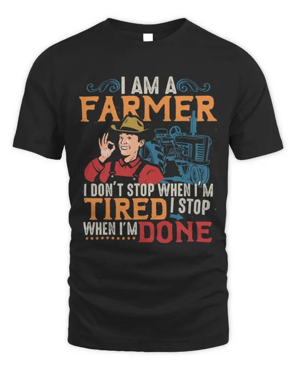 Im A Farmer Tractor Country Shirt Funny Farming Tractor