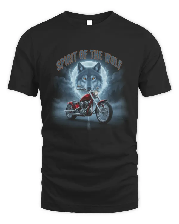 Spirit Of The Wolf Motorcycle Rider T-Shirt
