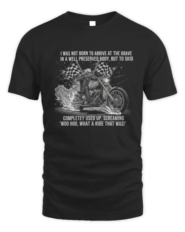 What A Ride That Was Skeleton Biker T-Shirt