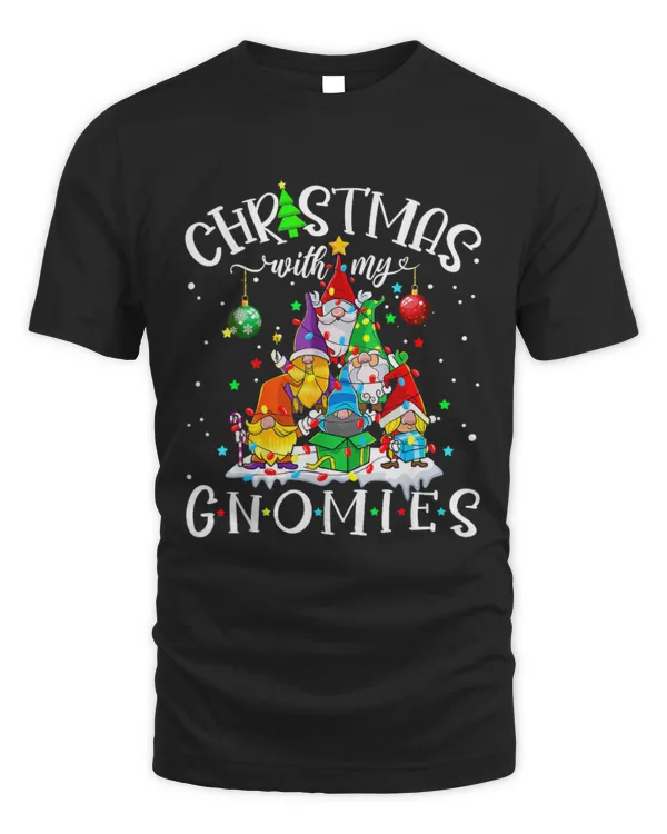 Christmas With My Gnomies Xmas Pajama Pine Tree Gnome Garden