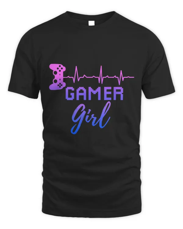 Gamer Girl Cute Heartbeat For Girls Playing Video Games