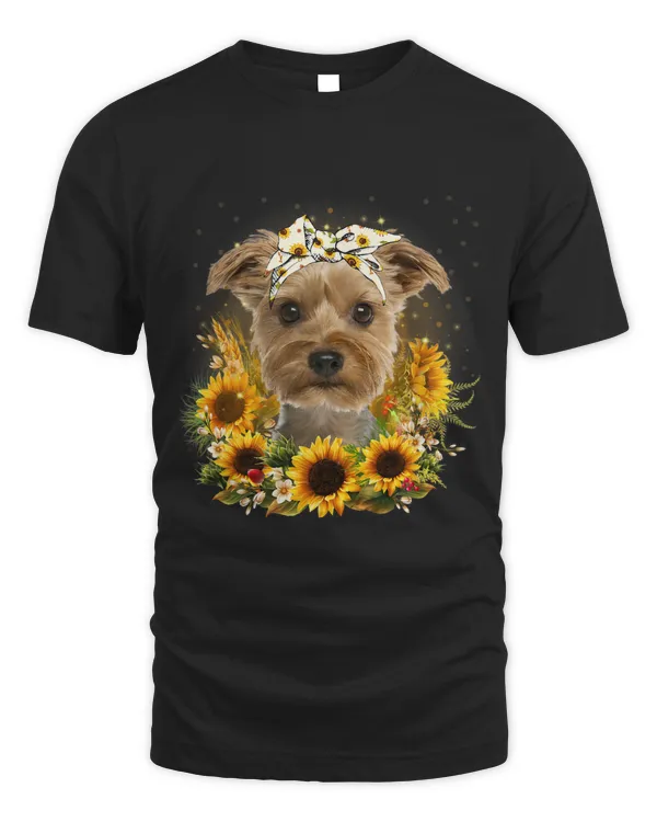 Sunflower Yorkshire Terrier Dog Mothers Day For Women