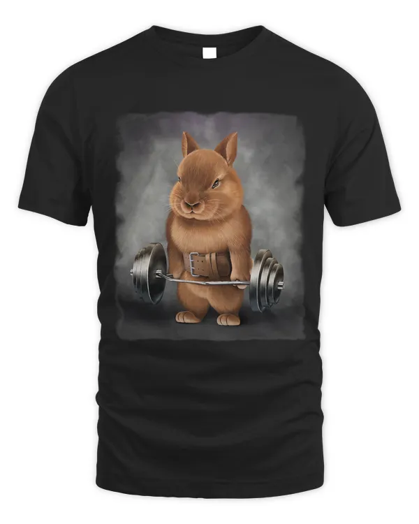 Dwarf Rabbit Muscle Training with Barbell Shrug Bar Fitness