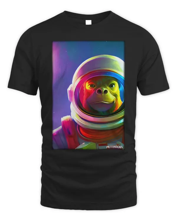 Monkey Ape Animal Astronaut Space Universe Galaxy Moon